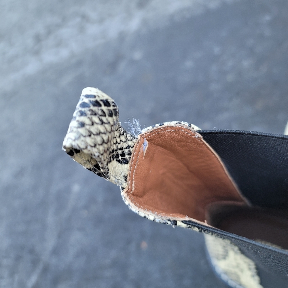 Paris Texas Desert Ivory Python Print Leather Che… - image 5